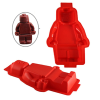 Roboterförmige Silikonform - Maßgefertigte Lebensmittelqualität Backform für Kinder, BPA-freie Antihaft-Dampfkuchenform 0-12 Monate