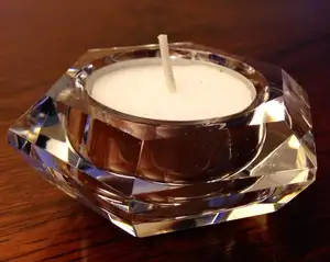 En Cristal Taillé à la <span class=keywords><strong>main</strong></span> En Verre Thé Lumière <span class=keywords><strong>Bougeoir</strong></span> MH-1709 - Product Image 1