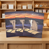 Dossier de présentation de luxe personnalisé, écologique, format A4, avec logo UV sélectif, anti-rayures, pelliculage mat, pour brochure artistique