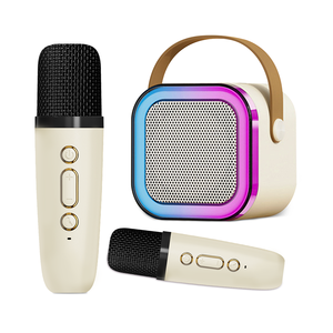 Machine Portable Speaker System with 1-2 Wireless <b>Microphones</b> Home Family Singing Machine Speaker - Product Image 1