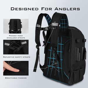 Muestra gratis de gran capacidad 60L 65L impermeable multifunción al aire libre mochila para senderismo mochilero pesca Camping viaje - Product Image 4