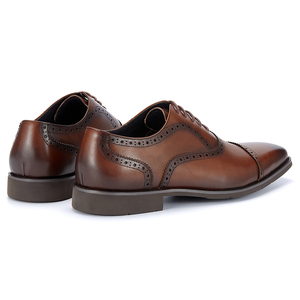 2024 <b>Brogues</b> Style Formal Business Oxford Shoes for <b>Men</b> Precision Stitch Genuine Leather Durable Waterproof Pointed for Office - Product Image 6