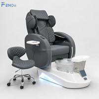 Équipement professionnel de spa pour ongles, fauteuil de pédicure électrique inclinable avec dossier et siège confortable