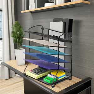 Organizador de Archivos de Metal de 6 Bandejas <span class=keywords><strong>para</strong></span> <span class=keywords><strong>Escritorio</strong></span>, Estante de Almacenamiento y Cajón <span class=keywords><strong>para</strong></span> Carpetas, Organizador de <span class=keywords><strong>Escritorio</strong></span>, Venta Directa de Fábrica - Product Image 2