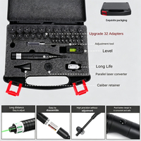 Projecteur de points rouge et vert 9-en-1 avec adaptateurs multiples, outil d'alignement à montage rapide, étanche, pour équipement de chasse et de terrain, portable