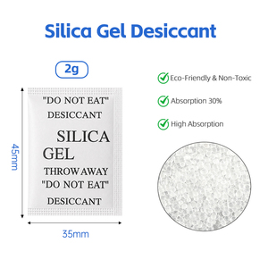 Granulés de gel de silice 2g, haute absorption, écologiques, non toxiques, anti-humidité pour l'emballage - Product Image 1