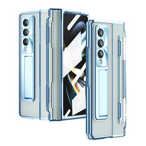 Charge sans fil galvanisée à haute transparence avec fente pour stylo pour <span class=keywords><strong>SAMSUNG</strong></span> <span class=keywords><strong>ZFOLD</strong></span> 7 6 5 4 <span class=keywords><strong>3</strong></span> Film de coque de charnière entièrement enveloppé - Product Image 1