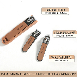 Ensemble d'outils de manucure et pédicure professionnels multifonctions durables en acier inoxydable 8-en-1 pour soins des ongles - Product Image 5