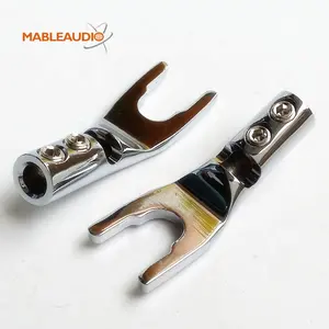 MAJP0423S Pure Copper Y Spade Plug Speaker Cable Wire Connector HiFi Audio Amplifier