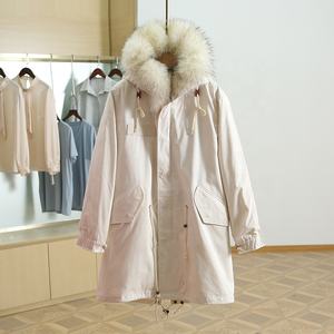 <span class=keywords><strong>2022</strong></span> hiver nouveaux vêtements en coton pour femmes dans le col de <span class=keywords><strong>cheveux</strong></span> longs et veste en coton velours vers le bas veste en coton veste chaude - Product Image 4