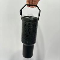 Nouvelle Tasse à Café Isotherme en Acier Inoxydable Style Trek 16oz Double Paroi 24oz avec Pailles et Couvercle