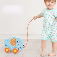 Chariot à palettes en bois unisexe pour enfants, jouet éducatif en bois pour la petite enfance, chariot de marche pour enfants