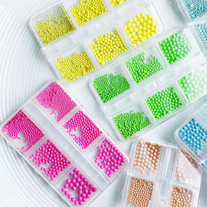 Cuentas de Burbuja para Decoración de <span class=keywords><strong>Uñas</strong></span> en Colores <span class=keywords><strong>Pastel</strong></span>, Cuentas de Caviar 3D para Decoración de <span class=keywords><strong>Uñas</strong></span>, Cuentas Esféricas Multitamaño en 6 Compartimentos - Product Image 4