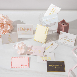 Biglietti d'Auguri Pieghevoli in Carta Patinata con Stampa a Caldo in Lamina d'Oro, Stile Instagram, per la Festa della Mamma e San Valentino, Vendita all'Ingrosso - Product Image 1