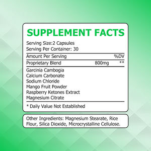 Sıcak Satış Zayıflama Kapsülleri 800mg <span class=keywords><strong>Mango</strong></span> Meyve Tozu ile Garcinia Cambogia Takviyesi Yetişkinler İçin İştah Kontrolünü Destekler - Product Image 2