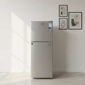 Smart Home French Stainless Steel Double-Door Compressor Top-Freezer <b>Refrigerator</b> 150-199L Energy Grade 1 for Outdoor Stainless - Product Image 3