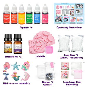 Nàng Tiên Cá Làm Xà Phòng Craft <span class=keywords><strong>Kit</strong></span> Trẻ Em Đồ Chơi 18 Mô Hình 6 Mực Tuổi 8-12 Năm Tuổi Đại Dương Động Vật Đồ Chơi Món Quà Sinh Nhật Tự Làm Khoa Học Bộ Dụng Cụ - Product Image 2