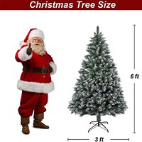 6ft Artificielle De Noël En Plein Air Bureau À Domicile 700 PVC Branche Conseils Assemblage Facile Arbre De Noël pour La Décoration