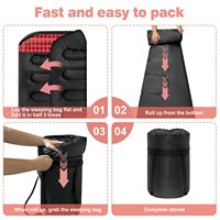 Sac de couchage double léger et étanche pour adulte toutes les saisons pour le ski en plein air, le camping, la randonnée, le temps chaud et froid