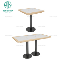 Ensemble de chaises et de tables de café en bois et marbre, banc, canapé, banquette, mobilier de restaurant