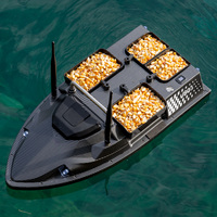 Bateau à appâts RC GPS V803Pro avec sonar GPS, pilote automatique, 4 compartiments, 2 antennes, alerte de touche, lumière nocturne, pour la pêche à la carpe professionnelle