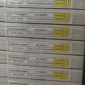 Feuilles et rouleaux de papier autocopiant NCR de haute qualité, 100 % pâte première, pour factures commerciales, fabriqués en Chine - Product Image 1