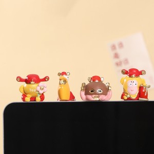 Figurine créative en résine petit singe anti-stress pour bureau, compagnon de bureau élégant pour la décoration d'écran d'ordinateur - Product Image 1
