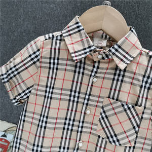 Chemises pour enfants garçons de haute qualité, mode estivale, boutons, poche et motifs mignons - Product Image 5