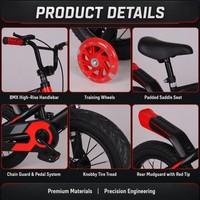 Nouveau modèle OEM ODM, vélo pour enfants avec cadre en acier durable, pneus antidérapants, roues d'apprentissage, vélo stable pour enfants