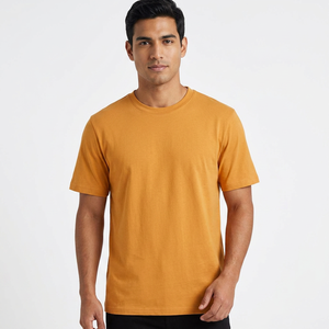 T-shirt Homme 100% Coton 200 GSM Anti-boulochage Respirant Uni Manches Courtes Vente en Gros Fabricant OEM - Product Image 1