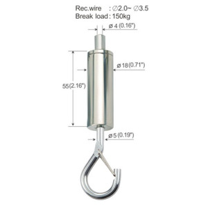 <span class=keywords><strong>18</strong></span>*55mm kawat Gripper pesawat klem kabel Adjustable Hook sisi keluar kabel Gripper suspensi kawat bekerja untuk 3mm tali kawat - Product Image 1