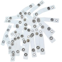 Clips à Badge Métalliques à Double Trou avec Sangles en PVC Transparent pour Cartes d'Identité, Porte-Badges, Étiquettes Nom – Clip de Badge Professionnel