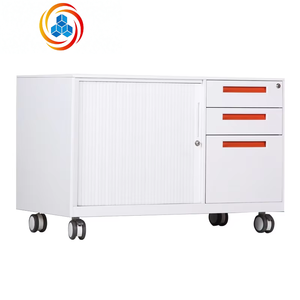 Archivador Metálico Ignífugo con Puerta Corredera, 4 Cajones con Cerradura, Mueble de Almacenamiento con Ruedas para Oficina, Escuela o Apartamento - Product Image 5