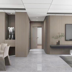 Panneau mural intérieur étanche en PVC, nouveau, fabrication d'usine, facile à installer, <span class=keywords><strong>grain</strong></span> de bois, panneau mural solide pour décoration murale d'intérieur - Product Image 4