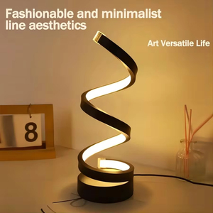 Smart Home Products <b>Table</b> for Living Room,Modern Spiral Dimmable LED <b>Table</b> <b>Lamp</b>, Small Bedside <b>Lamps</b>, Nightstand <b>Lamp</b> - Product Image 2