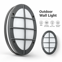 Applique murale ovale LED étanche IP54 en aluminium au design moderne pour extérieur, jardin et montage au plafond