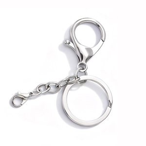 Juego de llaveros metálicos de aleación de zinc con cierre de mosquetón redondo, accesorio resistente para llaves - Product Image 4