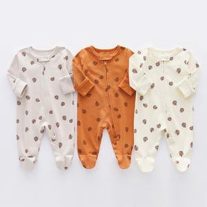 Ropa de Bebé de Primavera y Otoño, Mono de Algodón Orgánico para Recién Nacido, con Estampado Completo - Product Image 1