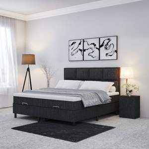 Lit Moderne Luxueux Ajustable avec Rangement, Revêtement en Velours/Lin/Chenille, Cadre Chromé, Capitonnage Confortable, Écologique et Durable - Product Image 2