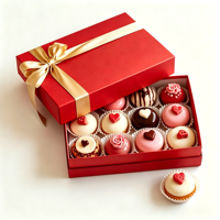 Boîte chocolat pliable couvercle & base divisés, emballage cadeau magnétique luxueux avec compartiments pour truffe & macaron