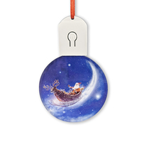 Ornements de Noël en acrylique à sublimation avec lumière LED, décorations brillantes pour arbre de Noël