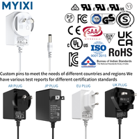Adaptateur secteur mural MYIXI 24W AC/DC 12V 2A avec prise pour bande LED et routeur, certifié CE ROHS FCC GS
