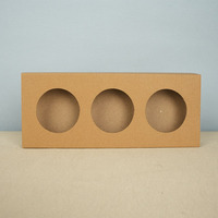 Boîte d'emballage en carton ondulé de luxe léger, écologique et réutilisable, pour café, boissons, bougies parfumées, flacons de parfum et cadeaux, avec insert en mousse