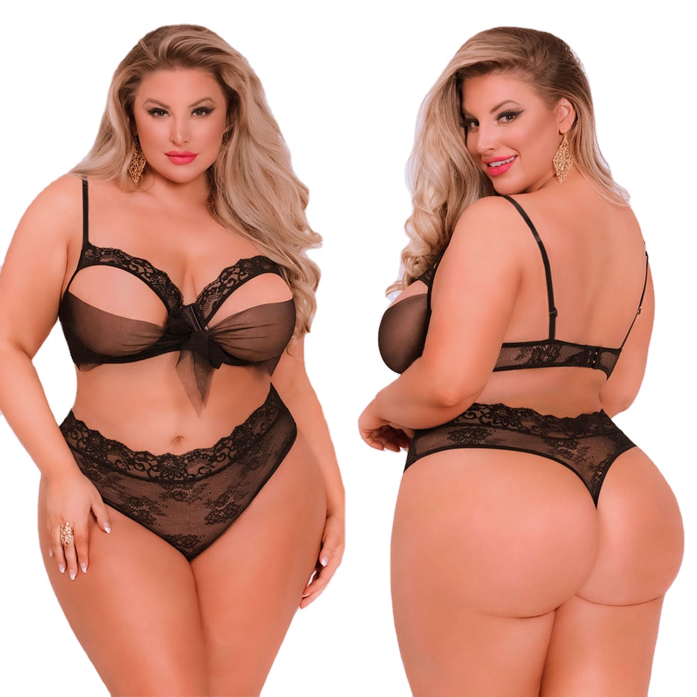 Откровенное Эротическое нижнее белье с открытой передней частью, комбинация, нижнее белье с стрингами, Прозрачная сорочка, Прозрачное нижнее белье большого размера