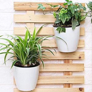 Yimyicai — Pots <span class=keywords><strong>de</strong></span> fleurs en plastique suspendus, pour arrosage automatique <span class=keywords><strong>de</strong></span> plantes, fleurs paresseuses, suspendus au mur - Product Image 4