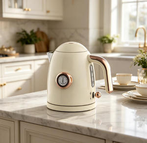 Retro Electric <b>Kettle</b> 1.0L Stainless Steel Tea <b>Kettle</b> with <b>Large</b> Temperature Gauge 1200W Fast Heating Hot Water Boiler - Product Image 2
