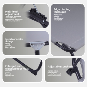Rest Folding Outdoor Lounge Reclining Garden Beach Chair Foldable Bed - Product Image 5