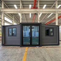 Maison conteneur préfabriquée extensible de 40x20 pieds, type Villa ou unité d'habitation complémentaire, mobile et portable, avec 2, 3, 4 ou 5 chambres et salle de bain
