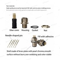 Câble d'alimentation M12 4 broches, prise femelle industrielle à fixation frontale pour soudage, stockage d'énergie, étanche IP67, cuivre 200A, aluminium PC
