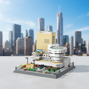 Jouets de construction Landmark Building Toys U.S. New York Guggenheim Museum, blocs de construction éducatifs pour enfants, petites particules en plastique, cadeau - Product Image 3